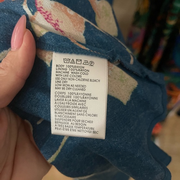 NWT Kimchi Blue Urban Outfitters La Playa Teal Floral Maxi Dress Sz 10 - Picture 14 of 15